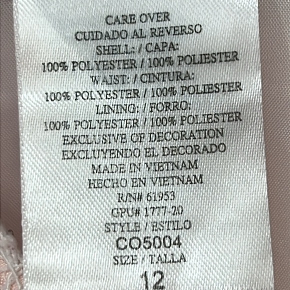 Jona Michelle Girls Spring Dress Size 12 Pink w/White Lace Overlay Like New - Picture 9 of 13